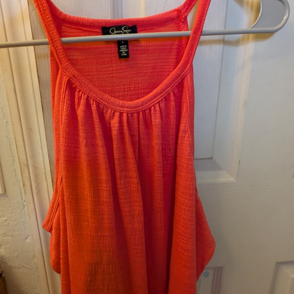 Jessica Simpson Vibrant Orange Tank Top